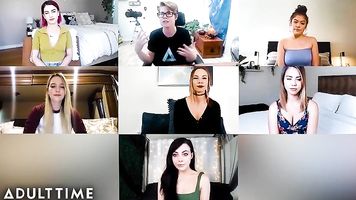 El Elenco de la Galardonada 'Teenage Lesbian' Se Reúne y Se Masturba Juntos
