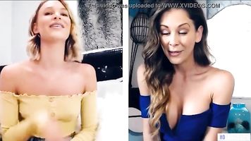 Mamá Y Hijastra Masturbándose Vía Webcam-Cherie Deville, Emma Hix