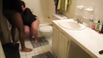 Gorda Blanca Chica Follada en la Baño
